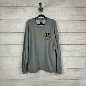 Vans Men's Cozy Heather Gray Embroidered Patch Varsity Sweatshirt Size XXL
